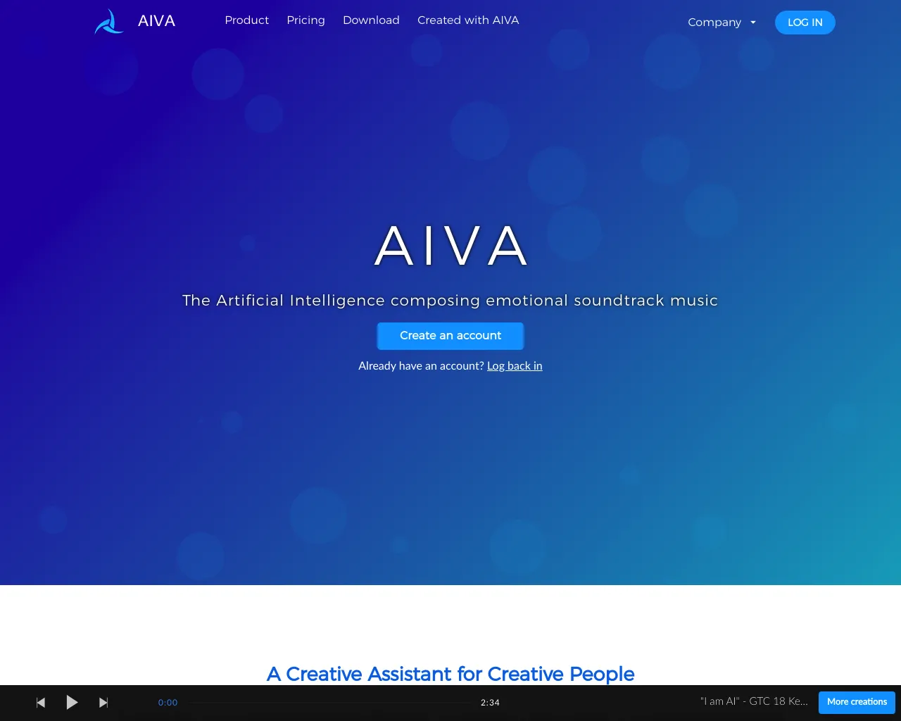AIVA - The Artificial Intelligence composing emotional soundtrack music