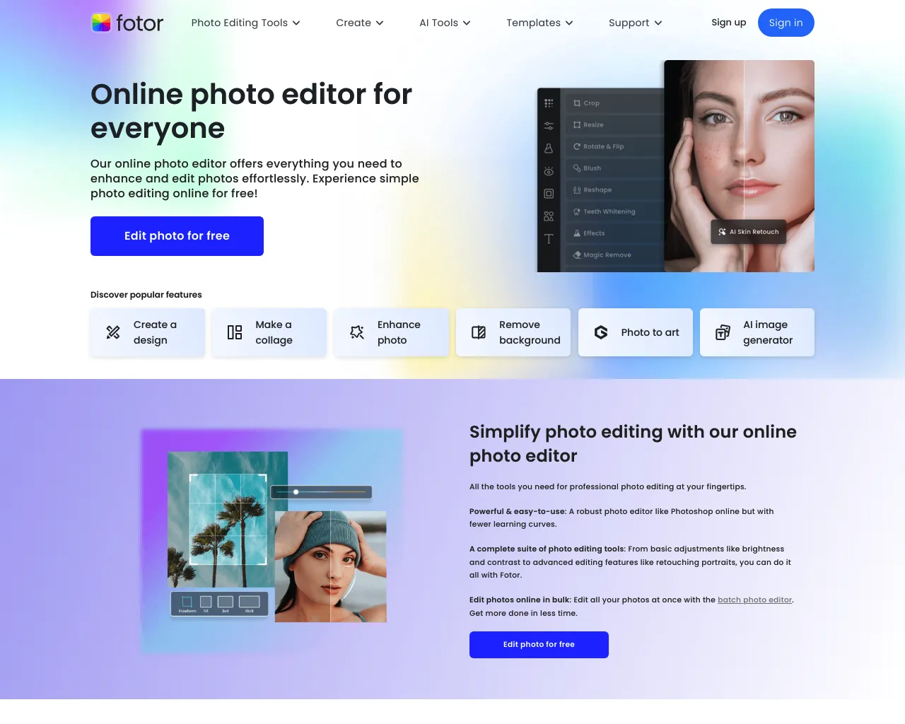 Fotor - Online photo editor for everyone. Edit photos faster and easier with AI