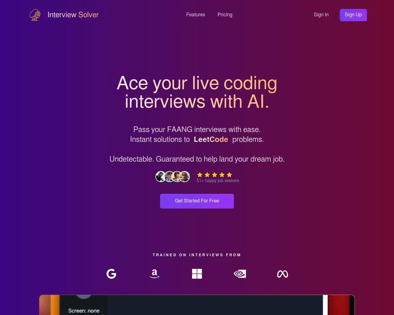 Ace your live coding interviews with our AI Copilot