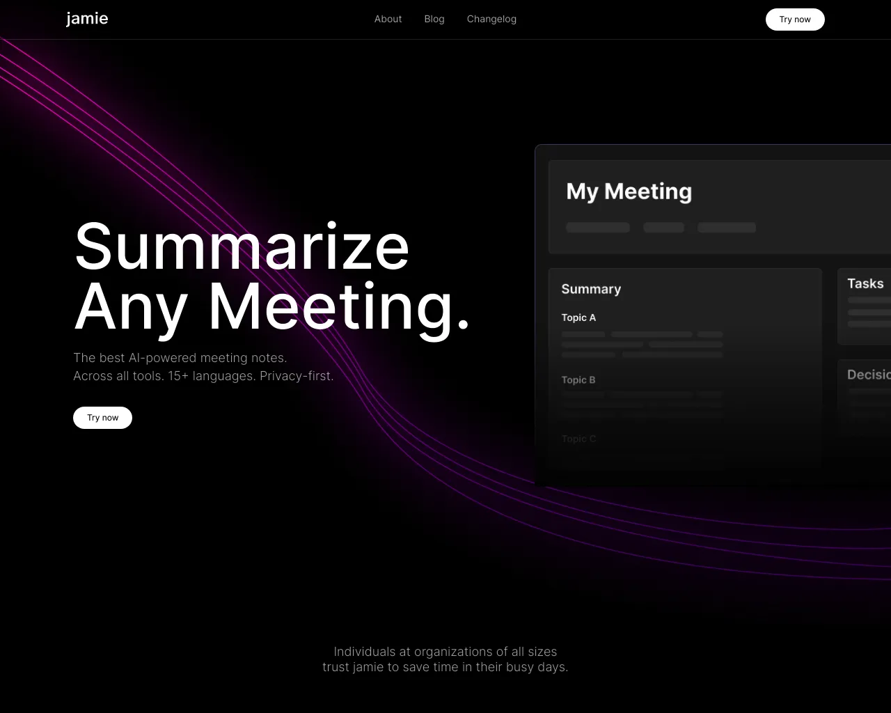 Jamie - AI Assistant for Meeting Summaries