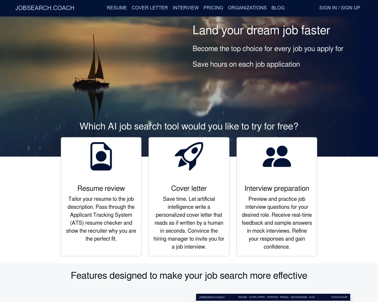 JobSearch.Coach - Land your dream job faster with AIEmailLinkedInTwitter
