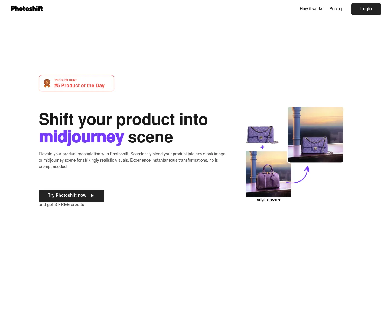 Shift your product into midjourney scene, or any stock photo