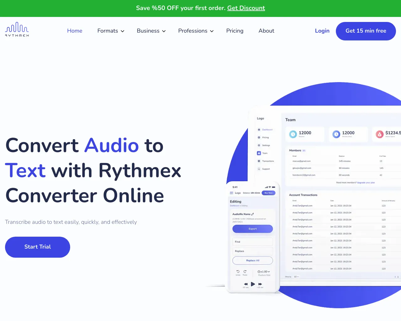 Convert Audio to Text With Rythmex Converter