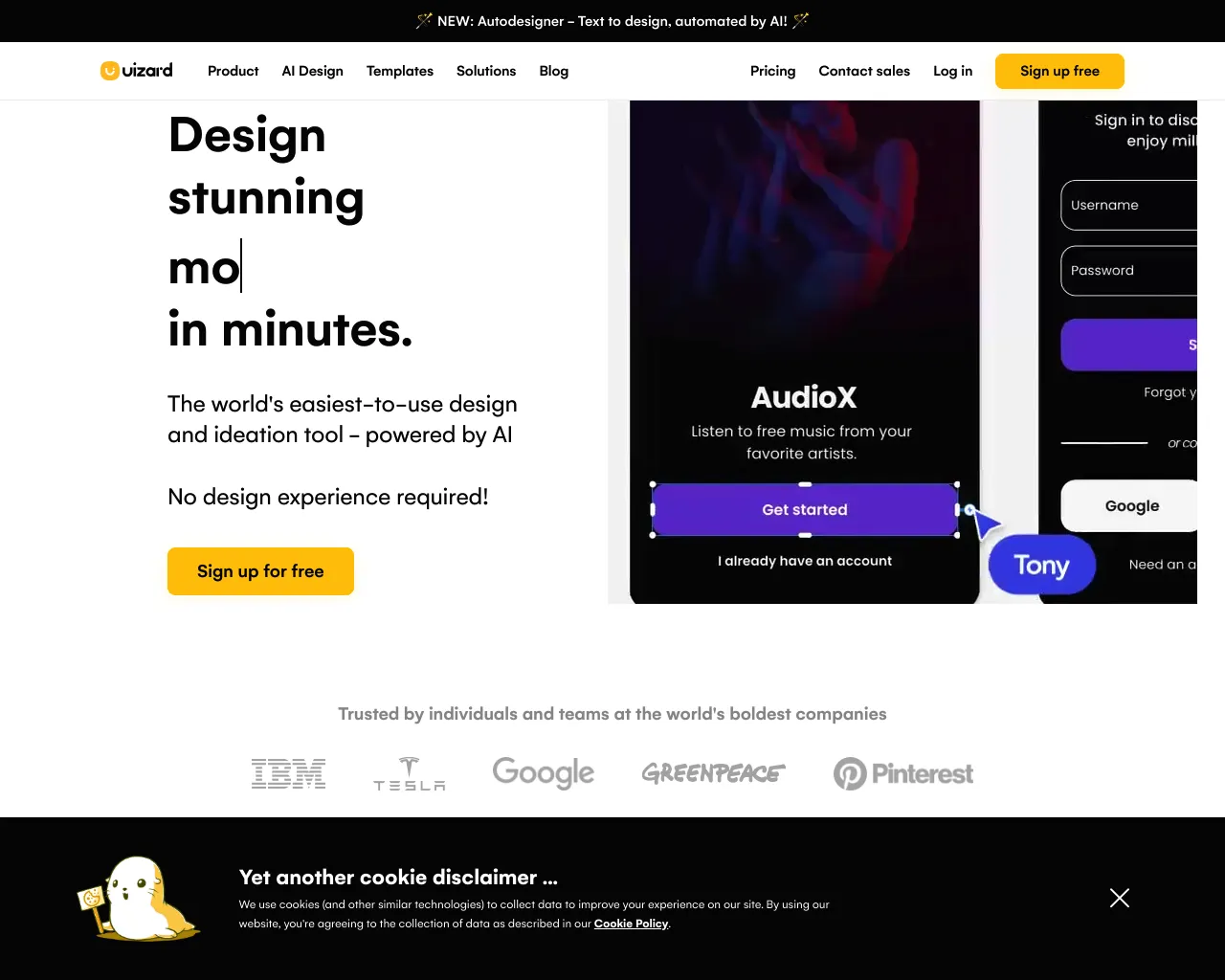 Uizard | UI Design Made Easy, Powered By AI | Sign Up Free