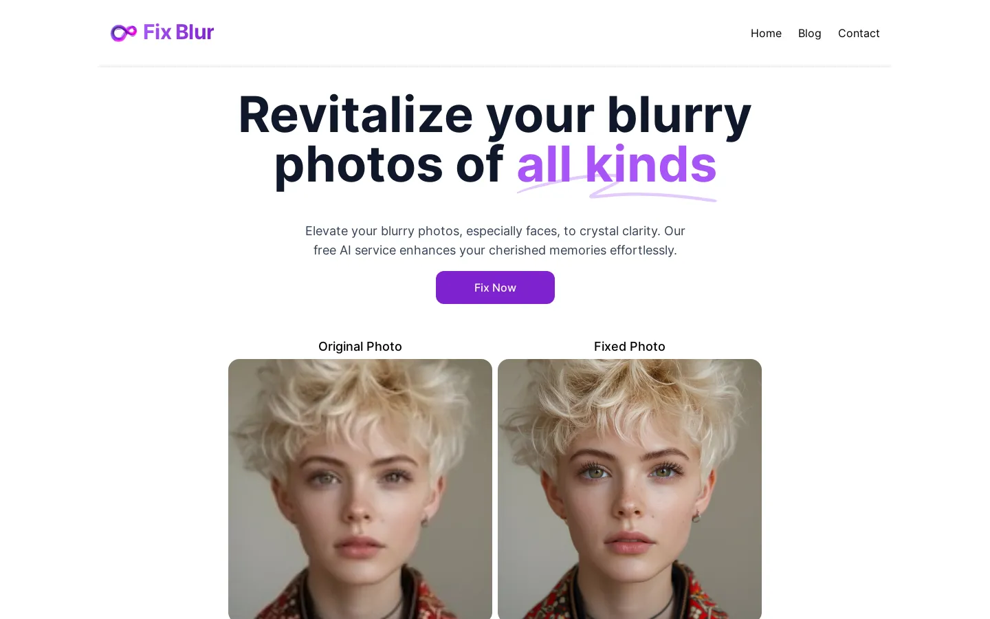 Fix Blur: Sharpen Faces & Photos with AI for Free