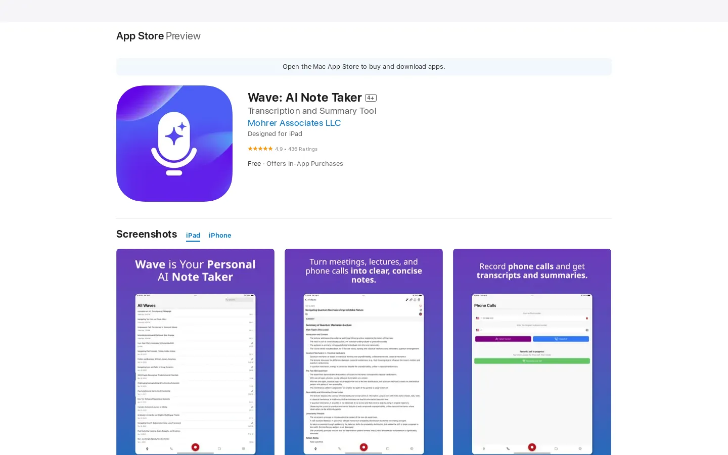 Wave: AI Note Taker on the App Store