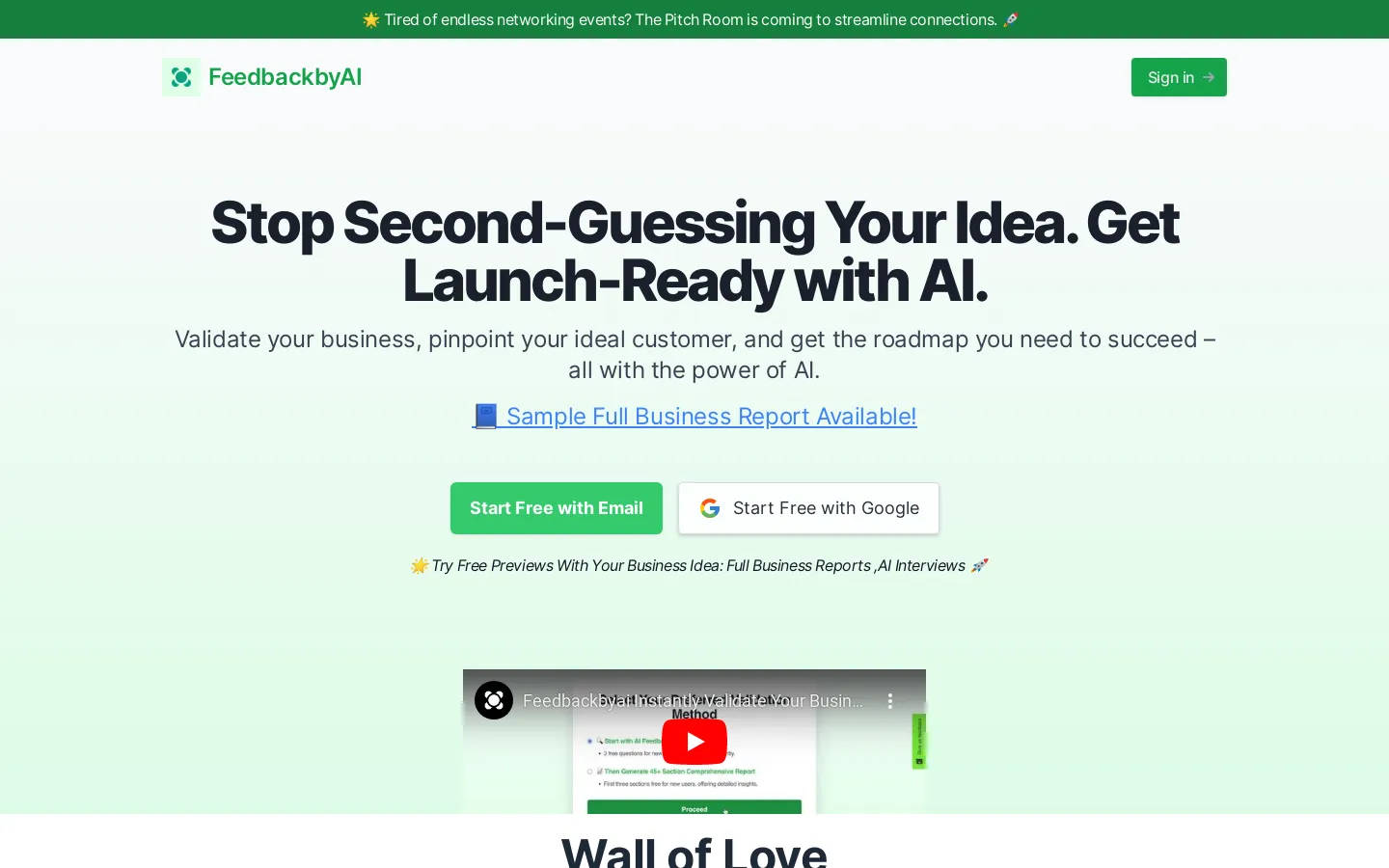 Feedbackbyai - Instantly Validate Your Business Idea using AI