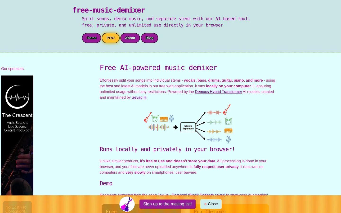 free-music-demixer