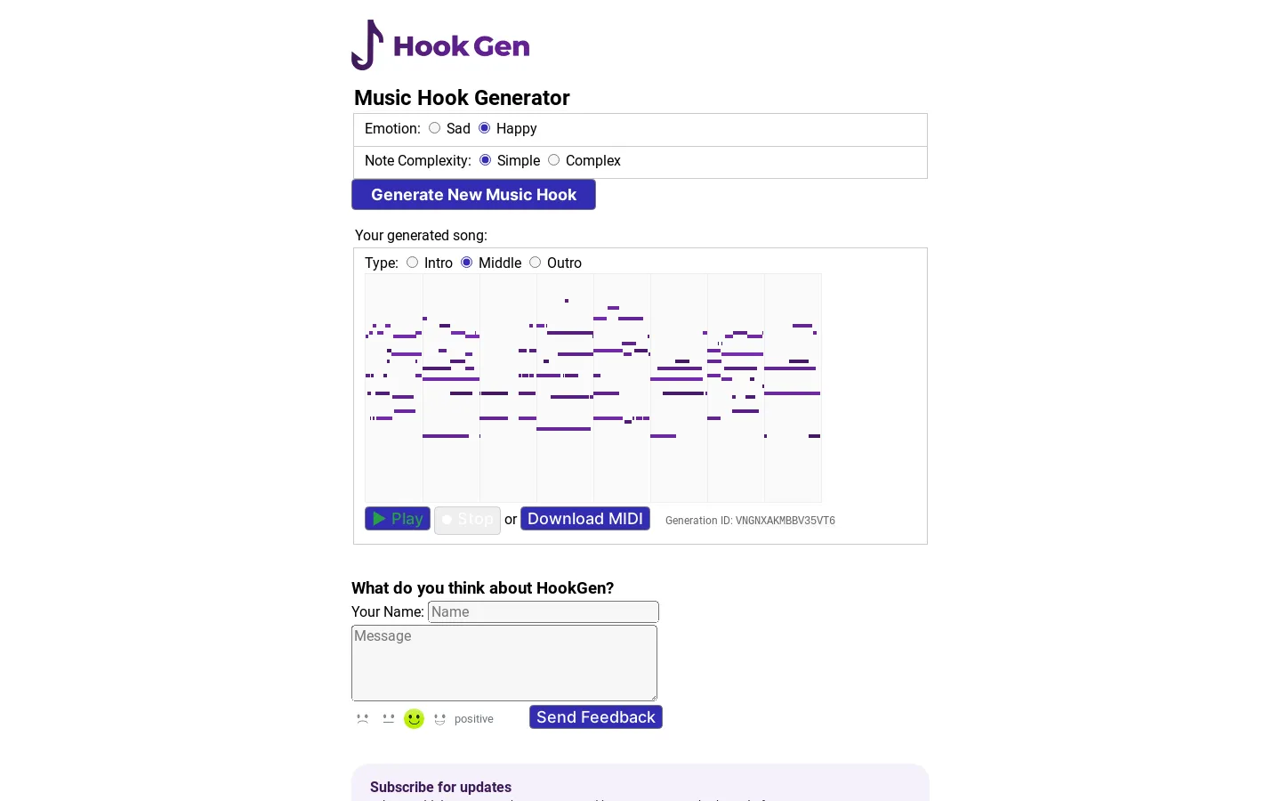 HookGen – Music Hook Generator