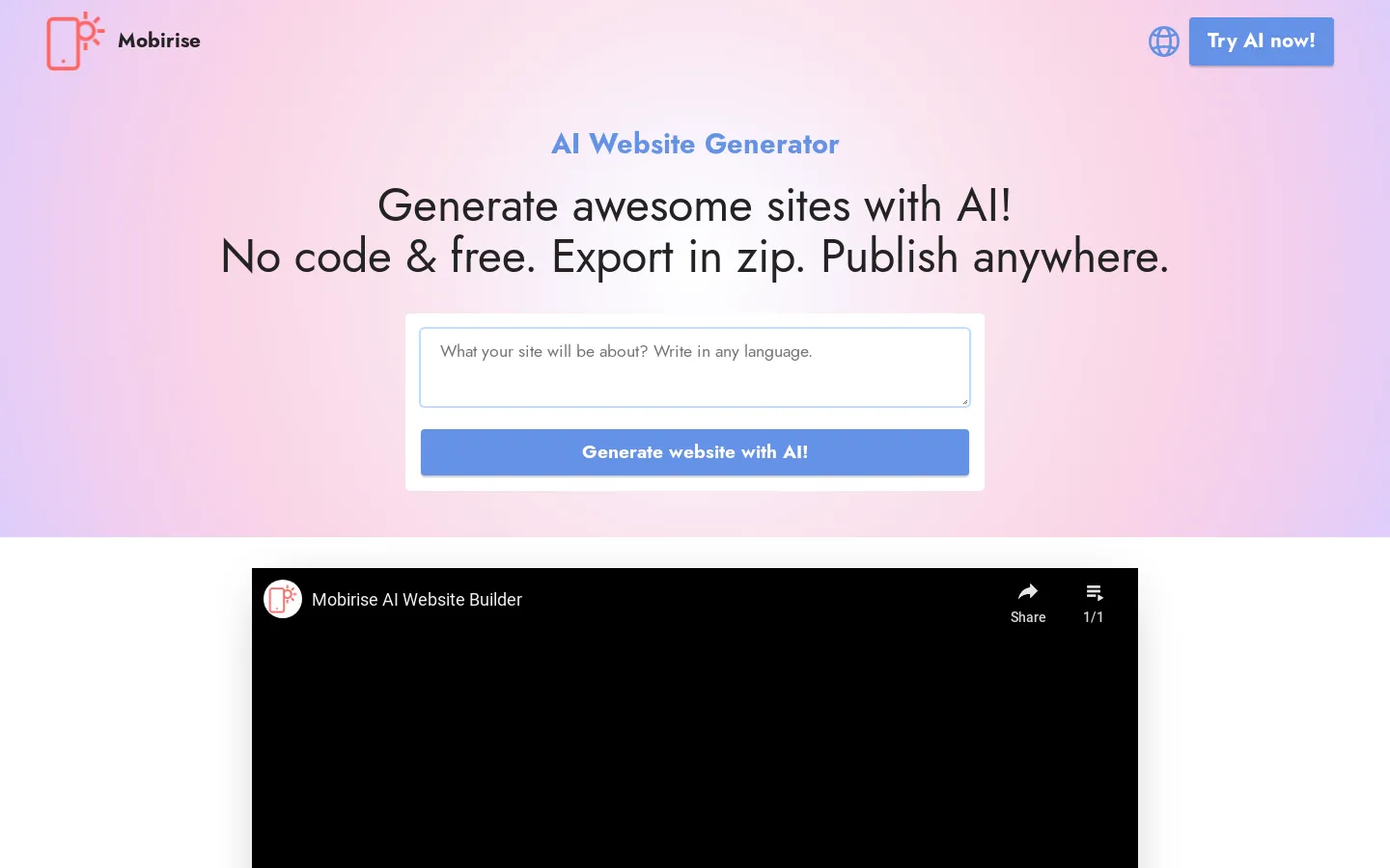 AI Website Generator - Free & Awesome