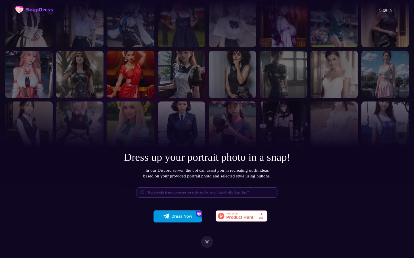 SnapDress: Dress up in a snap!