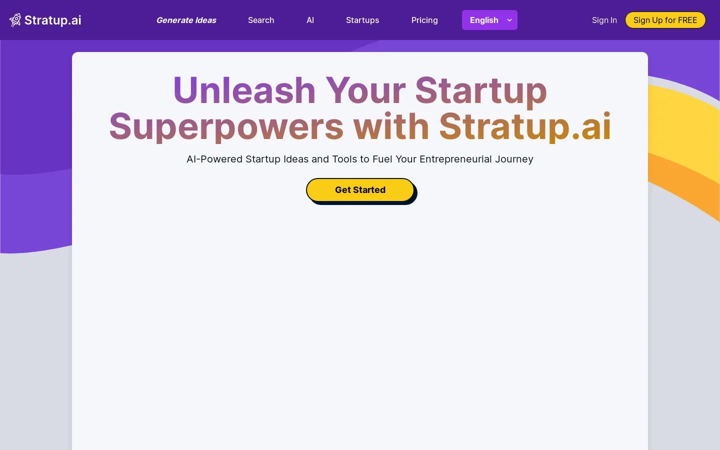 Stratup.ai | AI-powered startup idea generator