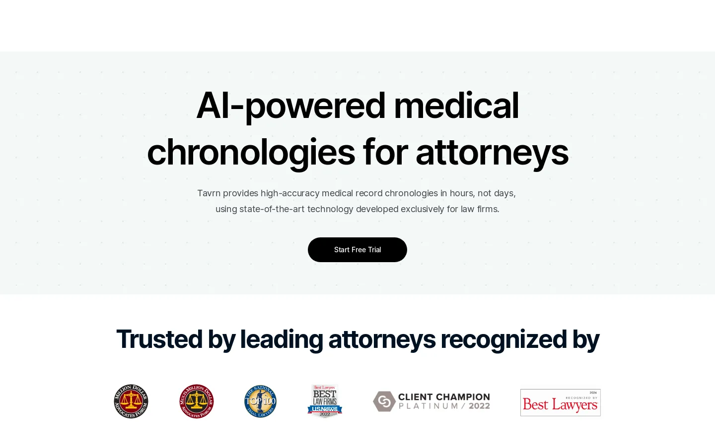 Tavrn | AI-powered medical chronologies for attorneys