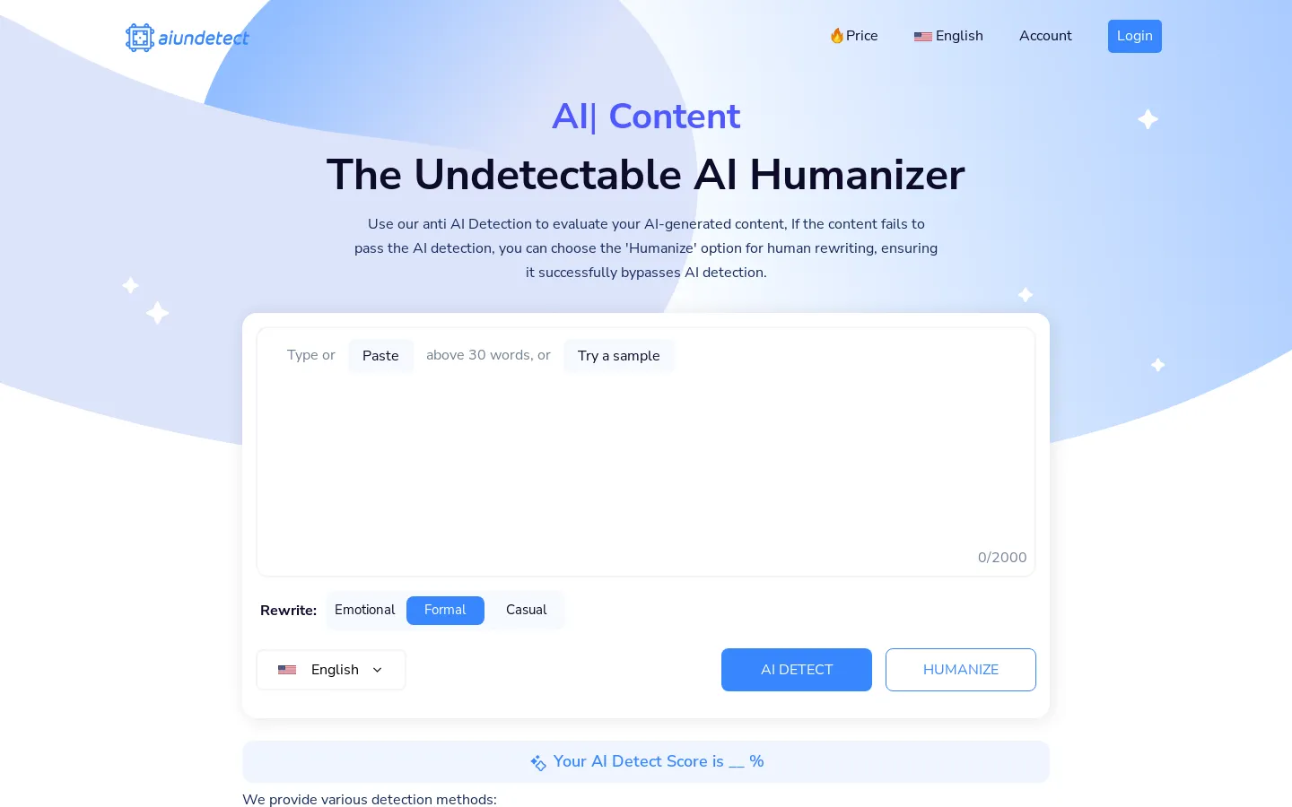 AI Undetect: Free Undetectable AI, Humanize AI Text