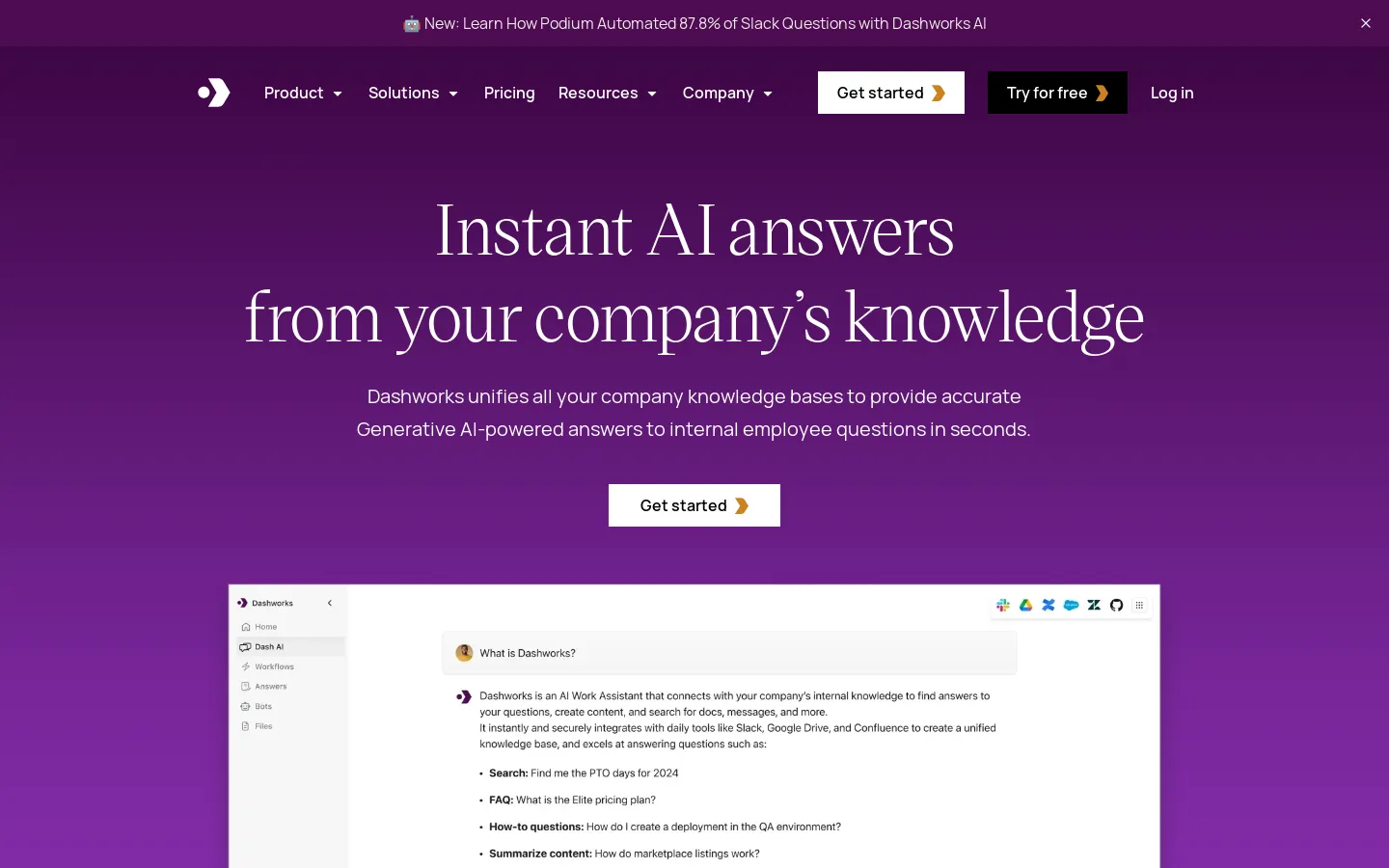 Dashworks | AI Knowledge Assistant for Teams