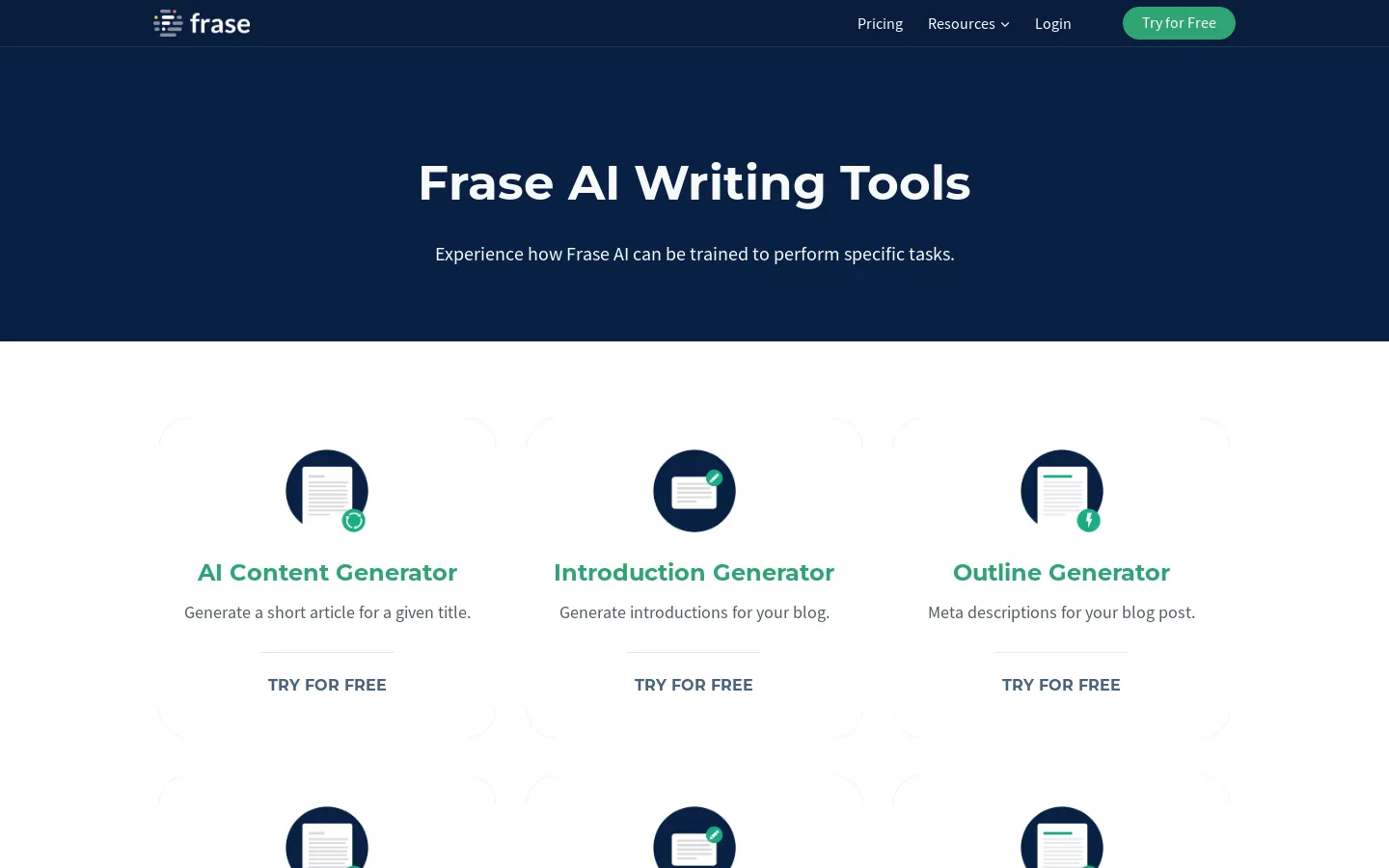 Free AI Writing And SEO Tools | Frase