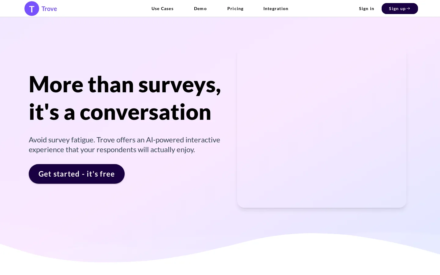 Trove | Conversational Surveys, Higher Response Rates