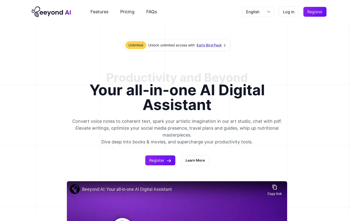 Beeyond AI - Your All-In-One AI Digital Assistant