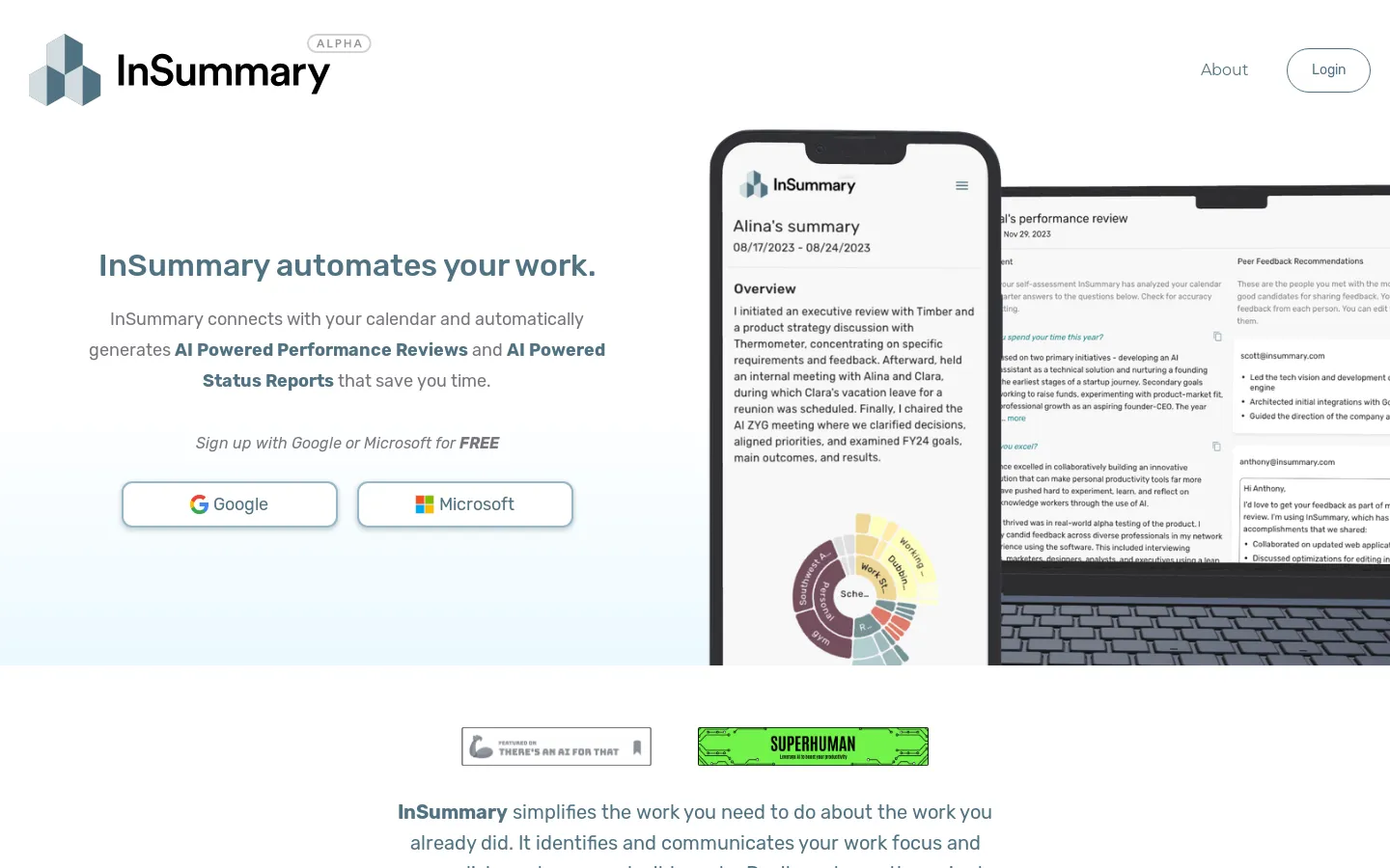 InSummary - Intelligent Performance Reviews and Status Reports