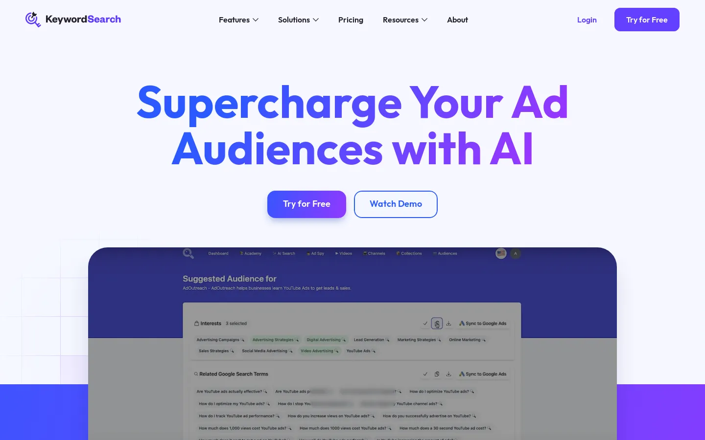 KeywordSearch - SuperCharge Ad Audiences with AI