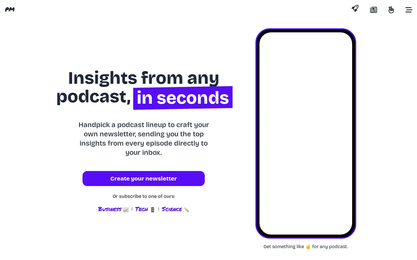 Podmob | Insights From Any Podcast in Seconds