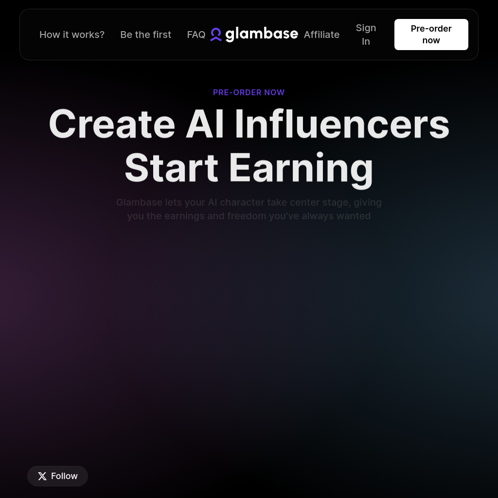 Glambase - AI Influencer Creation Platform | Virtual Persona Generator