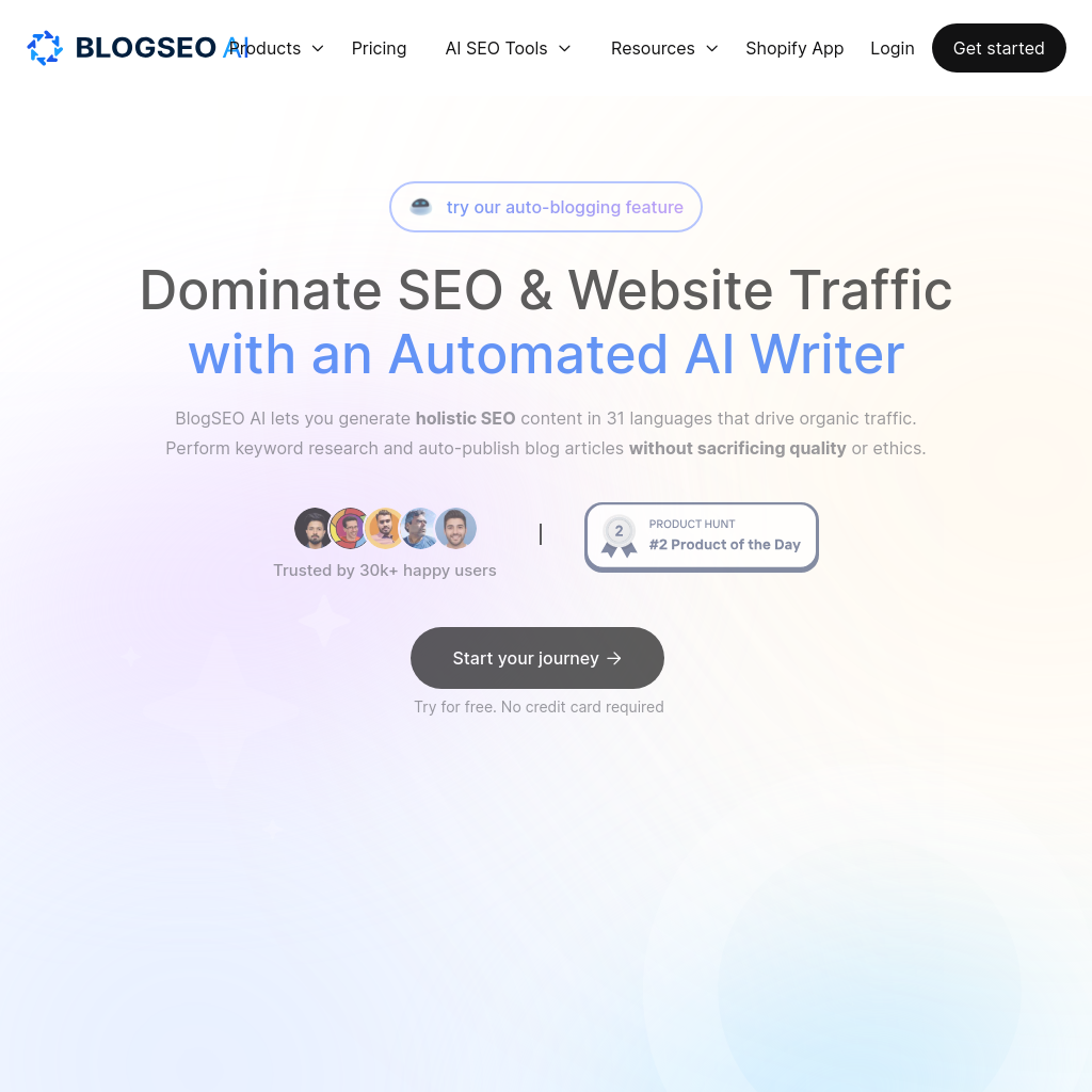 BlogSEO AI: Best AI Writer for SEO & Blogging