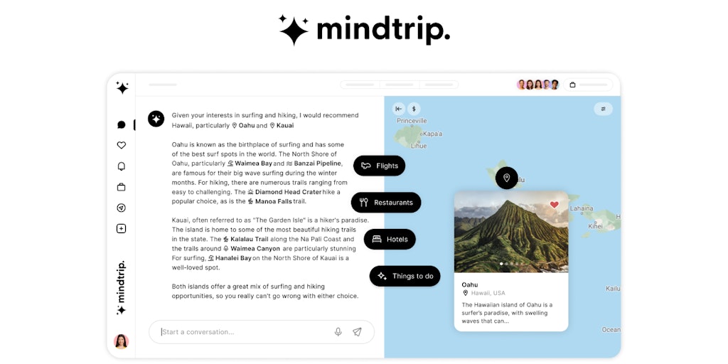 Mindtrip - AI platform for travel, personalized to you