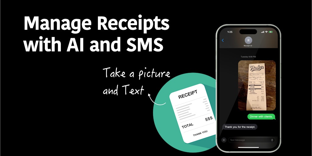 Receipt-AI - Manage receipts with AI and SMS for busy traveling teams