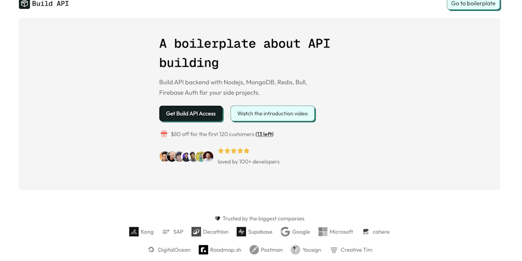 Build API - A Quick Solution for Backend Development