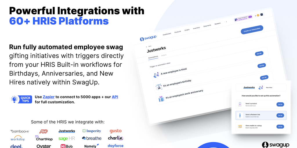 SwagUp - HR Integrations for Automated Swag