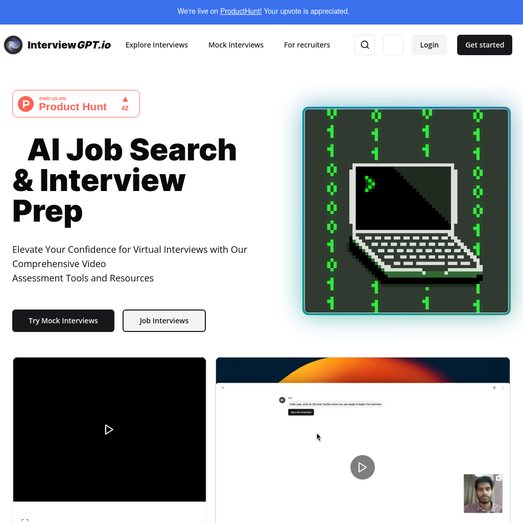 InterviewGPT - Boost Your Interview Confidence with AI Tools
