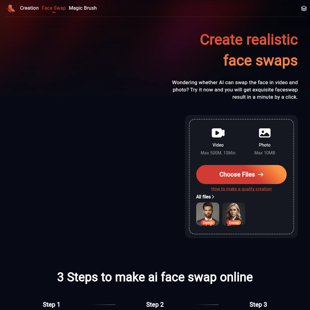 Beauty AI: Best Face Swap & Deepfake Web Service