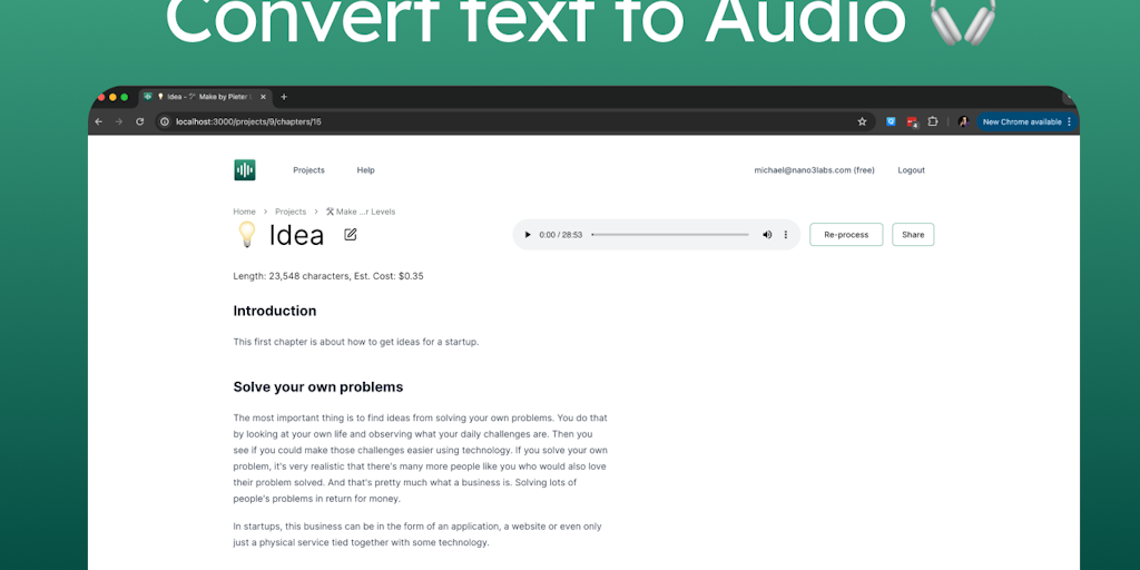 AudioWaveAI - Convert Text to Audiobook-Quality Sound