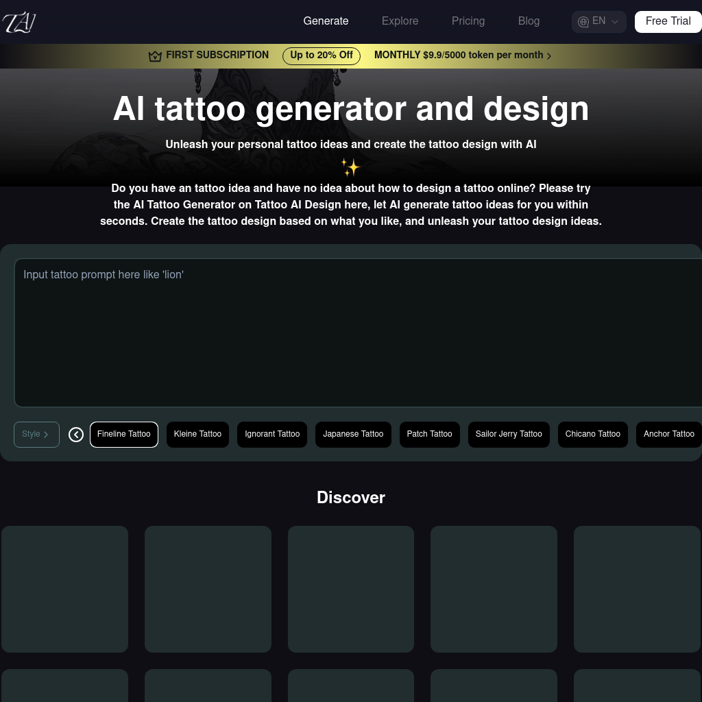 AI Tattoo Generator and Design | Tattoo AI Design