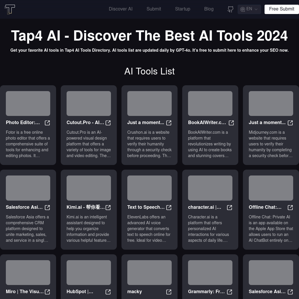 Get the Best AI Tools with Tap4 AI Directory
