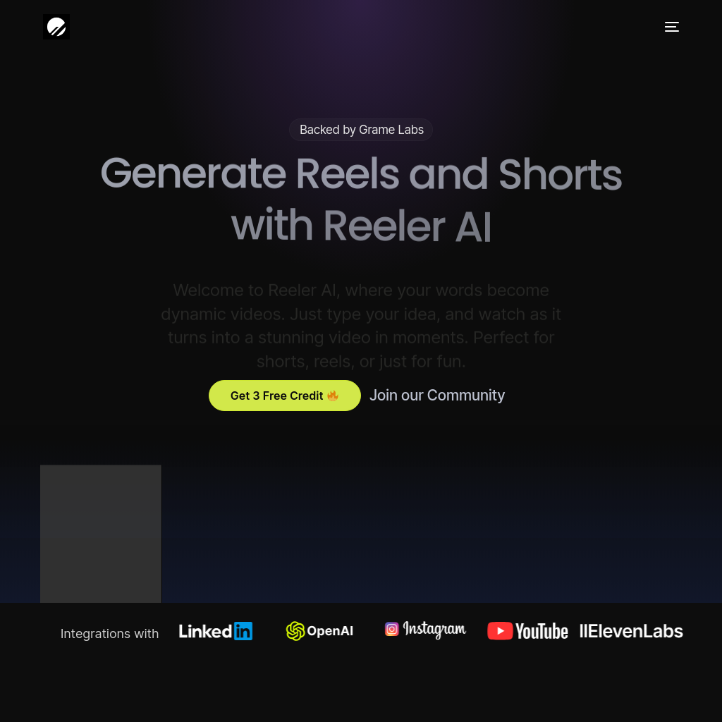 Reeler AI - Generate Shorts and Reels with Reeler AI