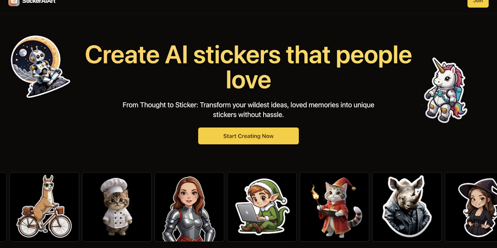 StickerAIArt - Create Custom AI Stickers | StickerAIArt