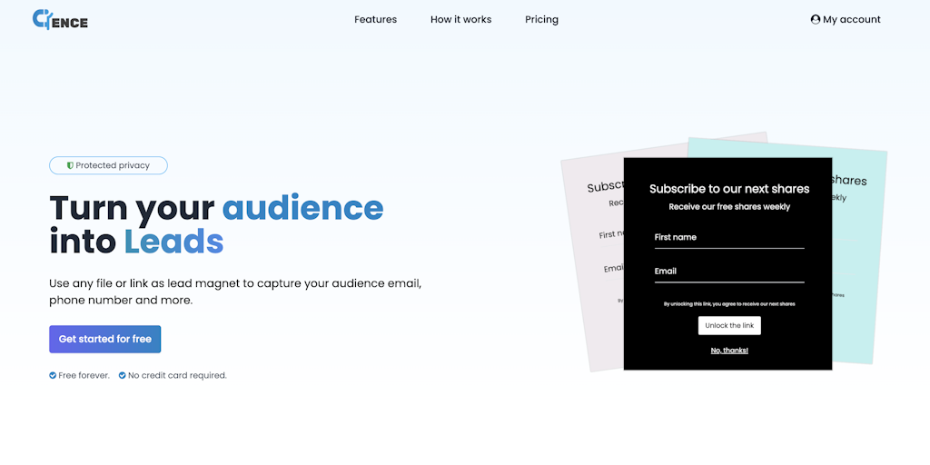 Dyence - Transform Your Audience into Leads