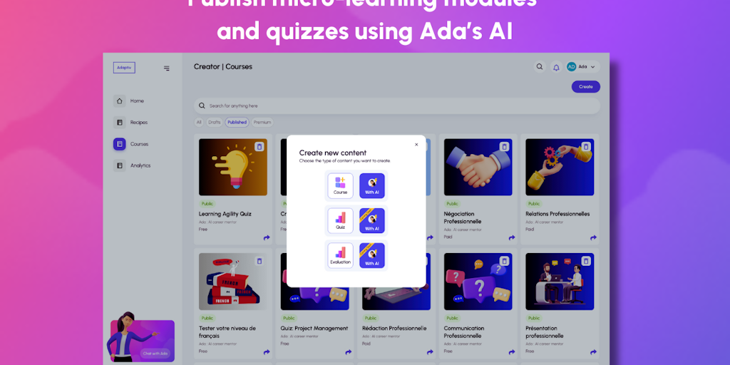 Adaptiv Me - AI-Powered Creator Platform for Learning Material