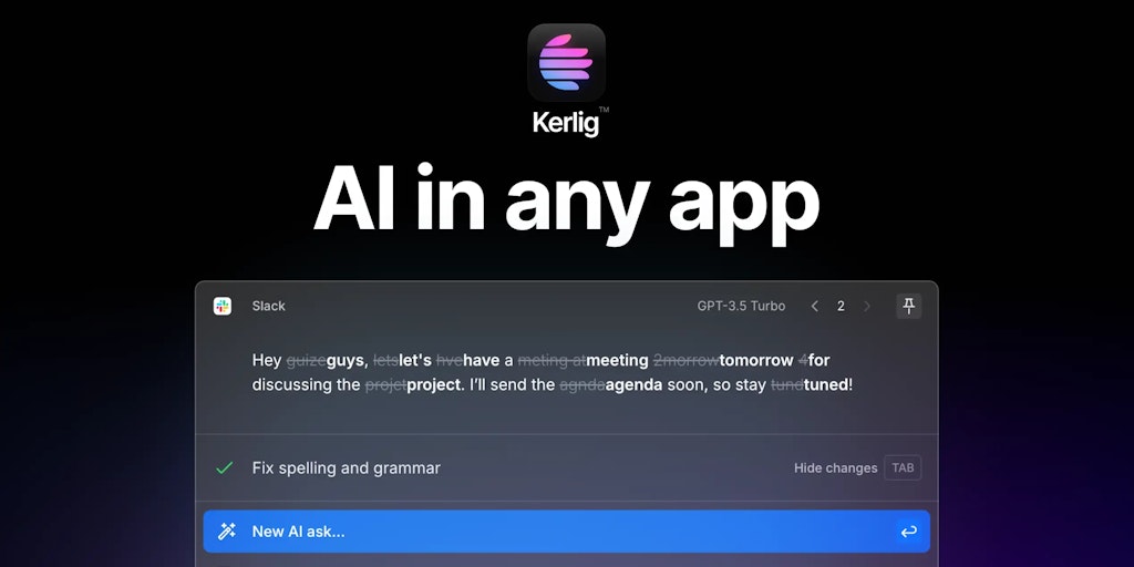 Kerlig AI - In-context AI writing assistant for macOS