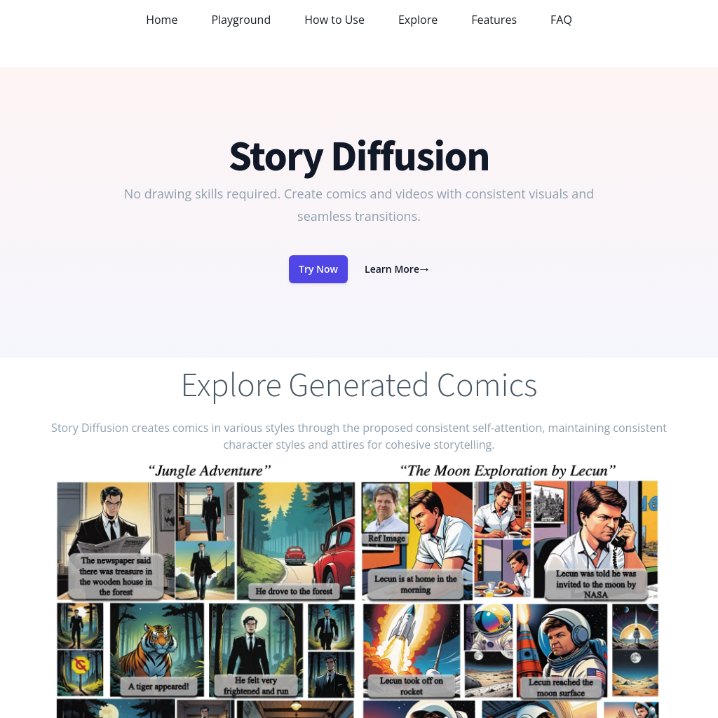 Story Diffusion - AI Comic Generator | Create Engaging Visual Stories