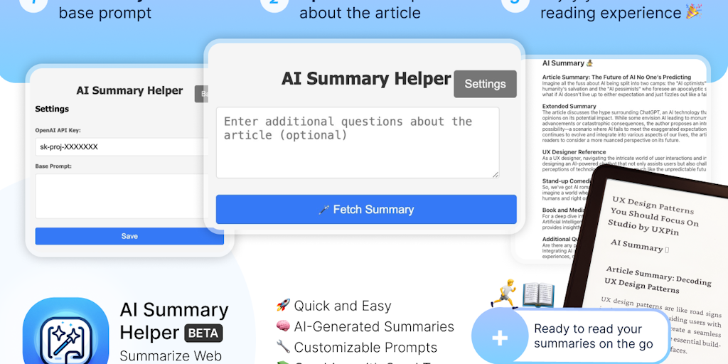 AI Summary Helper - Summarize Web Content