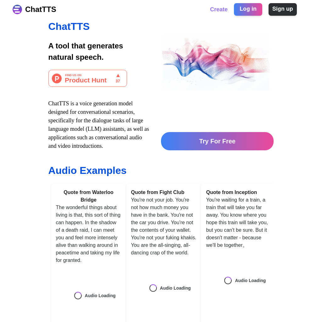 ChatTTS - Generate Natural Speech