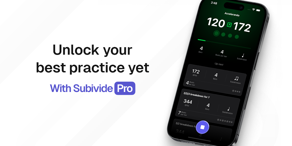 Subdivide - Your practice, perfected with the ultimate metronome